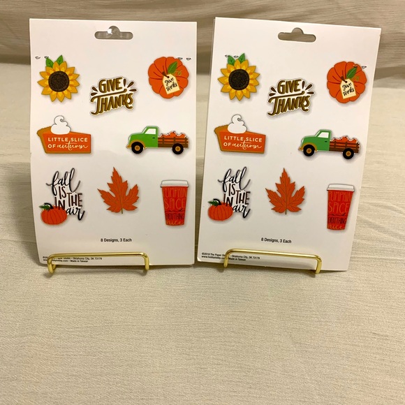 65 pc The Paper Studio Stickabilities Fall Themed & Sunflower Stickers - Picture 2 of 4